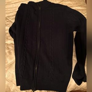 Black Pull up Knit Sweater